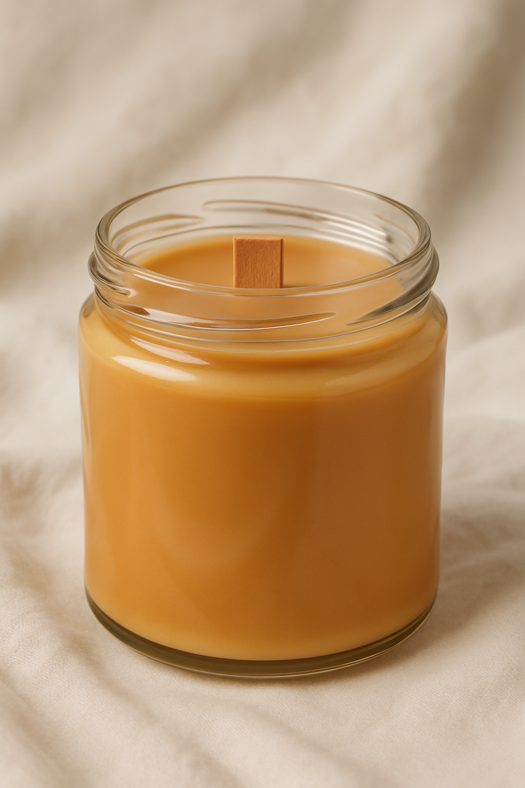 Coffee soy candle with wood wick