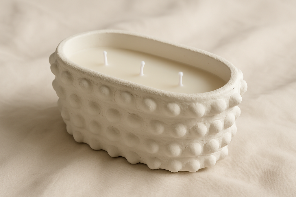 Handmade Cement Cherry Blossom Candle-Soy