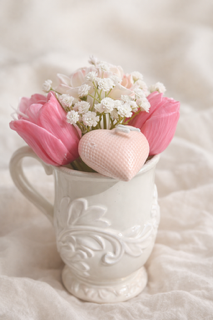 Soy Candle Bouquet with Tea Lights in Mug