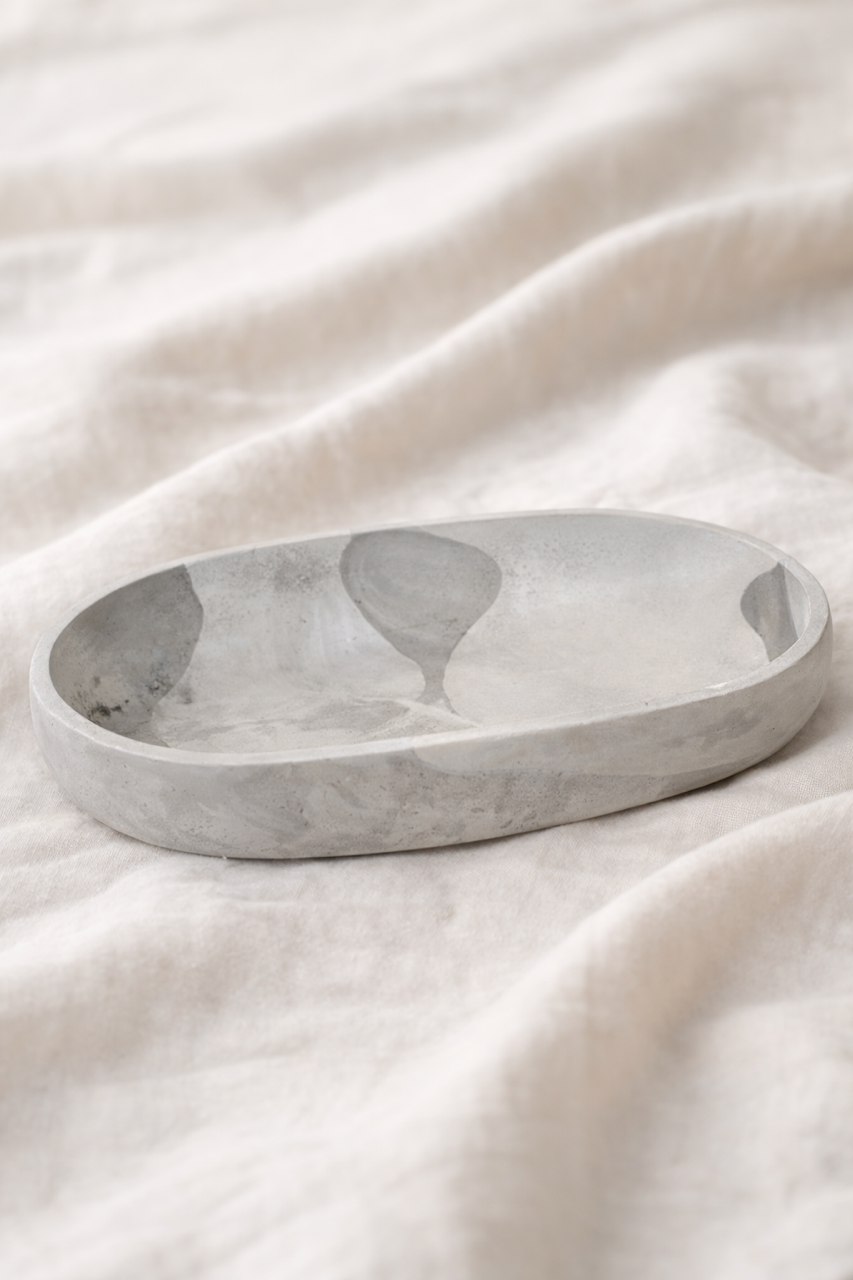 Oval Cement Bowls for Candles