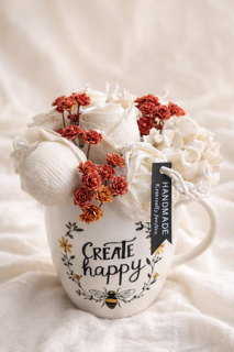 Soy Candle Bouquet with Tea Lights in Mug